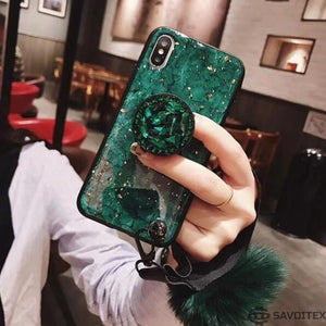 2019 New Fashion Fiber Soft Fur ball Diamond case for Samsung - Savoitex