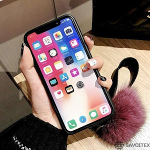 2019 New Fashion Fiber Soft Fur ball Diamond case for Samsung - Savoitex