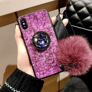 2019 New Fashion Fiber Soft Fur ball Diamond case for Samsung - Savoitex