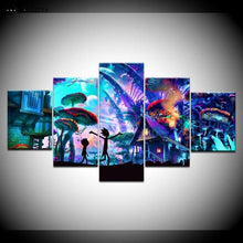 Load image into Gallery viewer, 5 piece Canvas Mushroom World Rick and Morty For home living room decoration - Savoitex
