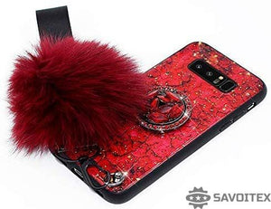 2019 New Fashion Fiber Soft Fur ball Diamond case for Samsung - Savoitex