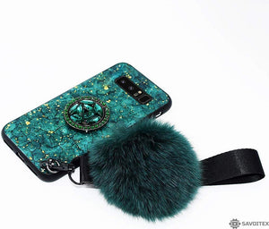 2019 New Fashion Fiber Soft Fur ball Diamond case for Samsung - Savoitex