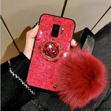 Load image into Gallery viewer, 2019 New Fashion Fiber Soft Fur ball Diamond case for Samsung - Savoitex