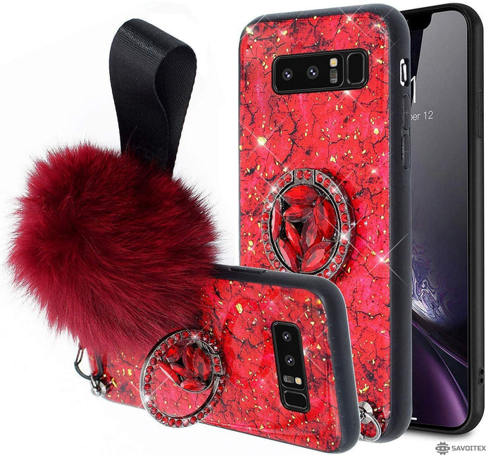 2019 New Fashion Fiber Soft Fur ball Diamond case for Samsung - Savoitex