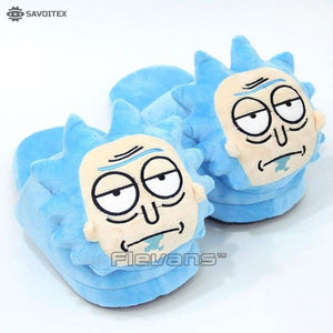 Rick and Morty Mr. Meeseeks / Morty Smith / Rick Sanchez Plush Slippers - Savoitex