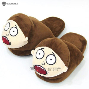 Rick and Morty Mr. Meeseeks / Morty Smith / Rick Sanchez Plush Slippers - Savoitex