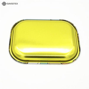 Rick & Morty Design Smoke Tobacco Metal Rolling Tray Cigarette Container Tobacco Grinder Storage for DIY Smoking Grinder - Savoitex